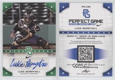 2015 Leaf Perfect Game National Showcase Green /10 Luke Berryhill #PG-LB3 Auto