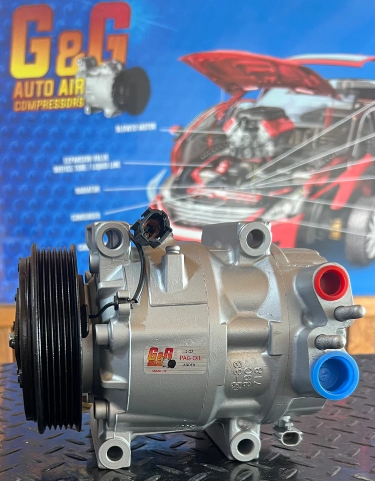 COMPRESOR AIRE ACONDICIONADO AJUSTE INFINITI FX45 03-08, M45 03-04, Q45 03-06, 67643 Foto 1 de 4