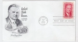 TurtlesTradingPost- Herbert Hoover #1269 - 1965 - FDC Artmaster Cachet - Picture 1 of 1