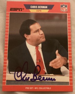 Chris Berman autographed proset card