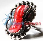 Handmade Algerian Berber Ring With Pure Silver And Red Coral