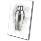 Cocktail Shaker Abstract Food Kitchen SINGLE CANVAS WALL ART Picture Print