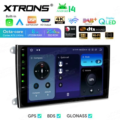 DTS 8-Core Android 14 9" UI Car GPS Radio Stereo 256GB HiFi For Porsche Cayenne - Image 1 of 4