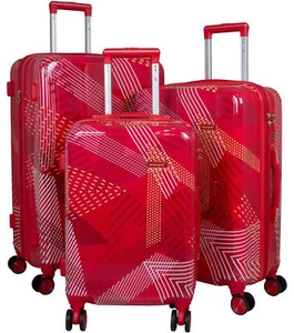 Polycarbonat-ABS Hartschale Koffer Trolley Einzeln o. Set Gepäck Varenna Rot - Bild 1 von 16