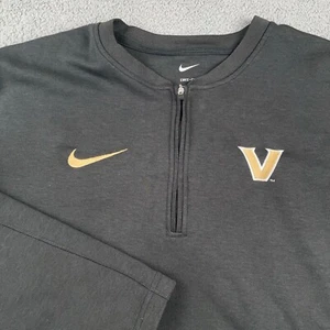 Vanderbilt Commodores Pullover Mens Extra Large Black Nike Team Issued 1/4 Zip - Picture 1 of 10