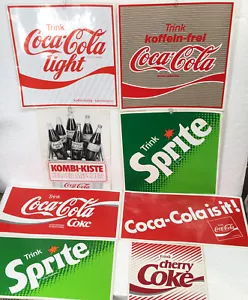 8 ORIGINAL DEUTSCHE COCA ~ COLA & SPRITE ABZIEHBILDER - Bild 1 von 24