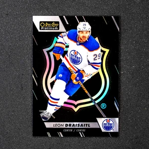 2023-24 O-Pee-Chee Platinum Leon Draisaitl NHL Shield Variations #5 Oilers - Picture 1 of 3