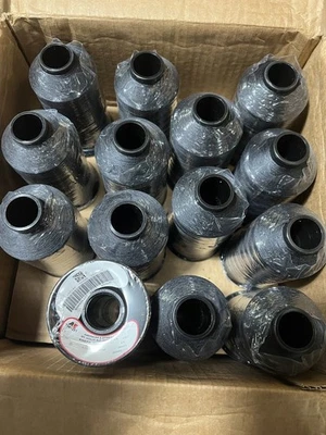 Black Embroidery Thread 8Oz Made in USA by A&E T30 Bonded Nylon - Image 1 of 2