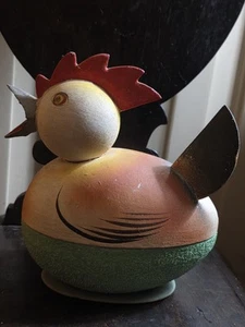 Vintage West US Zone Germany Chicken Rooster Paper Papier Mache Candy Container  - Picture 1 of 11