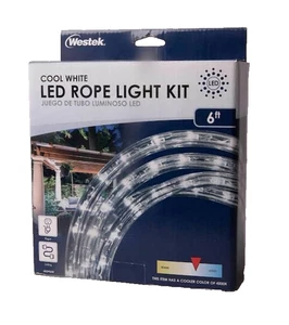 Westek 1200555 6'-Foot Indoor/Outdoor LED White Rope Light Kit - Picture 1 of 9
