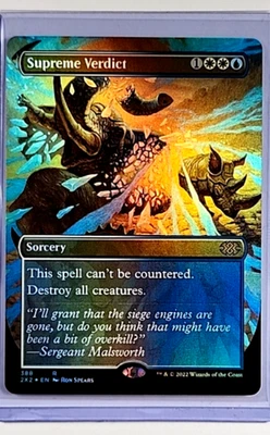 MTG Magic The Gathering Double Masters 2022 Borderless Foil #388 Supreme Verdict - Image 1 of 2