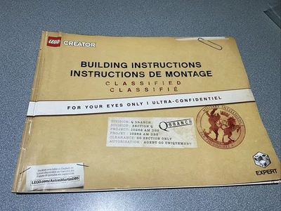 LEGO 10262 Creator Expert James Bond Aston Martin DB5 MANUAL ONLY 2018 - Image 1 of 4