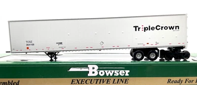 HO BOWSER 40828 53' DURAPLATE ROADRAILER TRIPLE CROWN # 364168 MEDIUM LOGO - Image 1 of 2