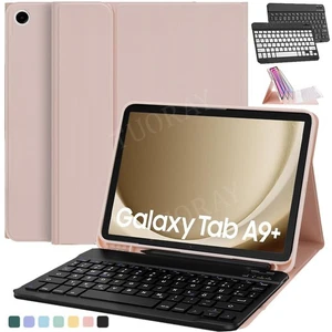 Bluetooth QWERTZ Tastatur Maus Hülle Für Samsung Galaxy Tab A9+ 11" X210 216 218 - Bild 1 von 62
