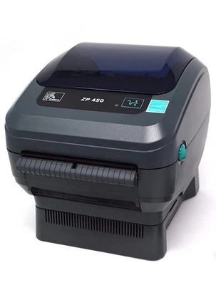 Zebra ZP450 Thermal Label Printer w free Labels & Cable  Free Shipping - Image 1 of 4