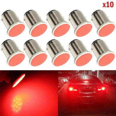 10x 1157 COB 3W LED Car Reverse Backup Tail Stop Brake Light Bulb Lamp Red - Image 1 of 4