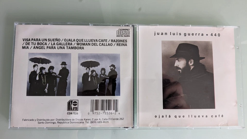 JUAN LUIS GUERRA Y 440 "Ojala Que Llueva Cafe" 1995 90s Spanish Puerto Rico rare Foto 1 de 3