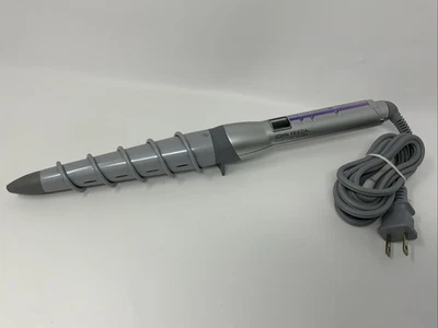 John Frieda - Rizador cónico rizador espiral plateado JFC11 probado funciona Foto 1 de 4