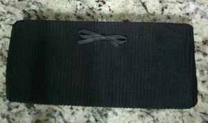 VTG 1970's Black Corduroy Clutch Purse Kisslock - Picture 1 of 4