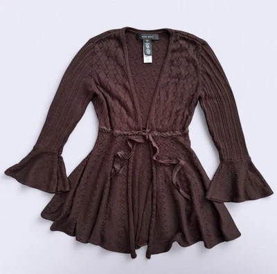 Vintage Nine West Cardigan Knit Flared Fairycore Cottagecore Y2K Women’s S-M - Image 1 of 4