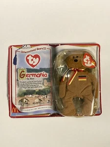 Ty Germania Bear Beanie Babies Plush McDonald’s Toy From 1999 Still In Box - Picture 1 of 2