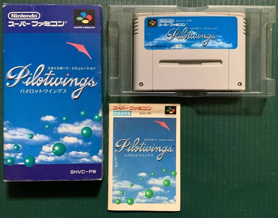 Pilot Wings PilotWings Nintendo Super Famicom SFC SNES Japanese ver Tested - Image 1 of 2