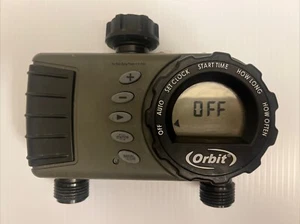 Water Timer Orbit 2 Output Port Digital Hose End Model 24713 Tested - Picture 1 of 4