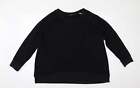 Verve Ami Womens Black Crew Neck Polyester Pullover Jumper Size L