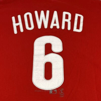 Ryan Howard Philadelphia Phillies T Shirt Size XL Lee Sport Shirsey Red MLB #6 - Image 1 of 4