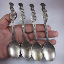 Vintage Silver Plated Brass 4 Spoons Mary Poppins 1964 Walt Disney Productions