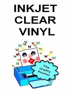 INKJET Adhesive Glossy Vinyl Decal Paper - 10 to 20 Sheets CLEAR/TRANSPARENT - Picture 1 of 1