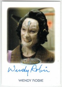 WOMEN OF STAR TREK ART & IMAGES WENDY ROBIE AS ULANI BELOR WOST DS9 AUTOGRAPH EL