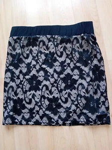 Miss Selfridge Womens Black Floral Cotton Skirt Size 10 - Picture 1 of 3