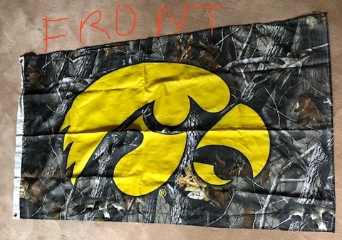 Camo Realtree Hardwoods Iowa Hawkeyes Flag Cover