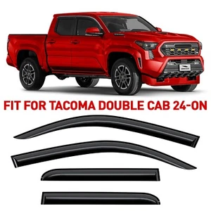 Protectores de lluvia viseras de ventilación pantalla para Toyota Tacoma 2024-2025 doble cabina - Imagen 1 de 10