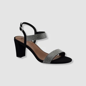 Style & Co Women's Black Bonitaa Embellished Ankle-Strap Sandal Shoes Size 8.5M - Picture 1 of 1