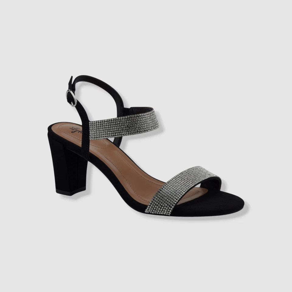 Style & Co Women's Black Bonitaa Embellished Ankle-Strap Sandal Shoes Size 8.5M - Image 1 of 1