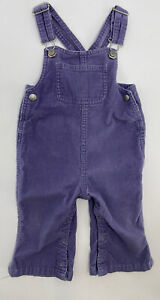 Baby Gap Girl’s Vintage Purple Corduroy Snap Overalls Size 12-18