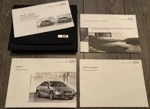 AUDI A4 SALOON OWNERS MANUAL HANDBOOK & WALLET SET 2008-2011 B8 8K TDI TFSI - Picture 1 of 4