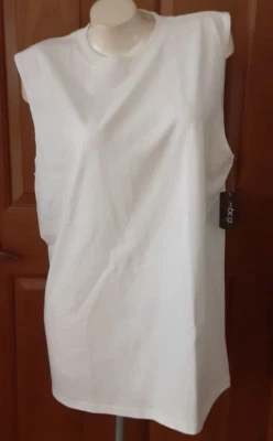 BCG мужской хлопок без рукавов ворота белая футболка размер XL новый с Ярлыками - Изображение 1 из 4