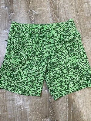 Pantalones Cortos Under Armour Sueltos Brillantes Verde Neón Negro Estampado Graffiti 36 Usados en Excelente Condición Foto 1 de 4