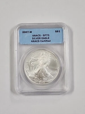 2007-W West Point $1 American Silver Eagle ANACS SP70 - Image 1 of 2