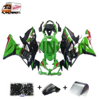 Carenado FSM verde edición KRT apto para Kawasaki 2019-2021 2022 2023 Ninja ZX6R Foto 1 de 4