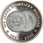 [#6383] Zwitserland, Medaille, 150 Ans de la Monnaie Suisse, 1/2 FRANC, 2000, UN