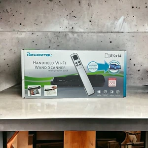 Pandigital Handheld Wi-Fi Wand Scanner S8X1103 Feeder Dock With OCR Software RED - Picture 1 of 8