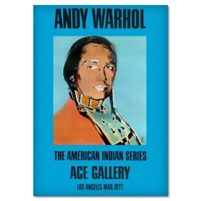 Andy Warhol (1928-87) The American Indian Series Blue Vintage Poster 1977 LARGE - Image 1 of 4