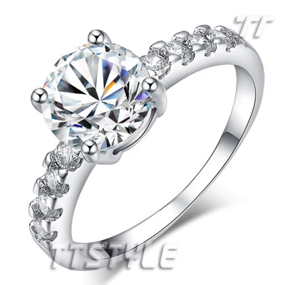 Geogous Womens TTstyle Engagement Wedding Ring Size 5-8 NEW Arrival  - Image 1 of 2