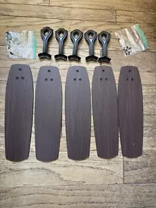 Hunter 52” Ceiling Fan Reversible Blades & Blade Arms Set 5 See Description - Picture 1 of 24