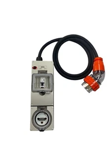 Portable Power board 20 Amp 3 phase 5 pin supply to 20 Amp 3 Round Pin outlet - Picture 1 of 8