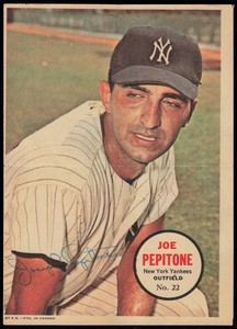 1968 O-Pee-Chee Posters OPC Pin-Ups Joe Pepitone New York Yankees #22
